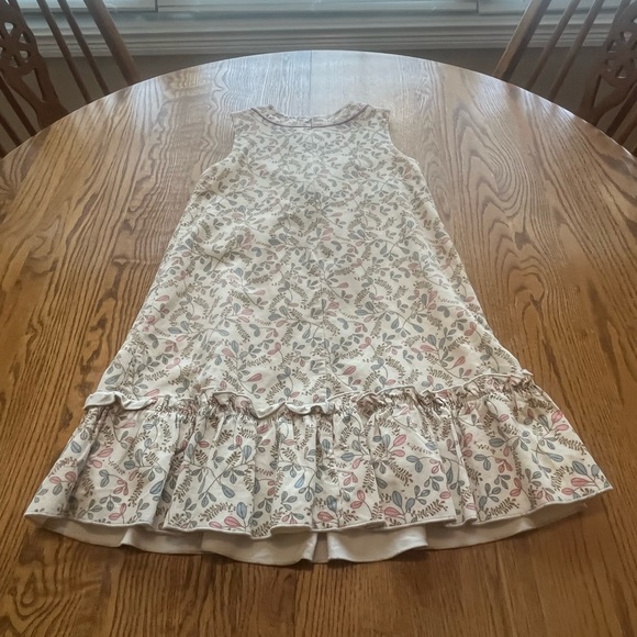 Chickeeduck High End Boutique Girls Cream Corduroy Jumper Dress Lined 140 US 7 - Picture 2 of 9